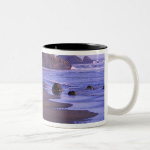 Caneca De Café Em Dois Tons OR, Costa do Oregon, Myers Creek, formações rochos