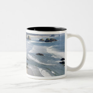 Caneca De Café Em Dois Tons OR, Costa do Oregon, Parque Estadual Ecola, Cresce
