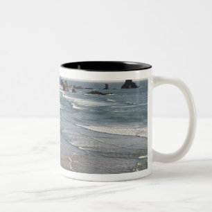 Caneca De Café Em Dois Tons OR, Oregon Coast, Ecola State Park, Indiano