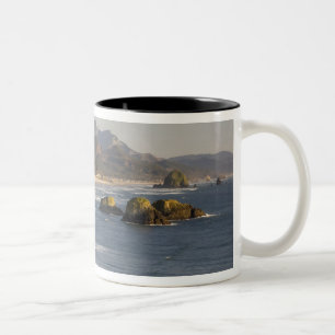 Caneca De Café Em Dois Tons OR, Oregon Coast, Ecola State Park, vista 2