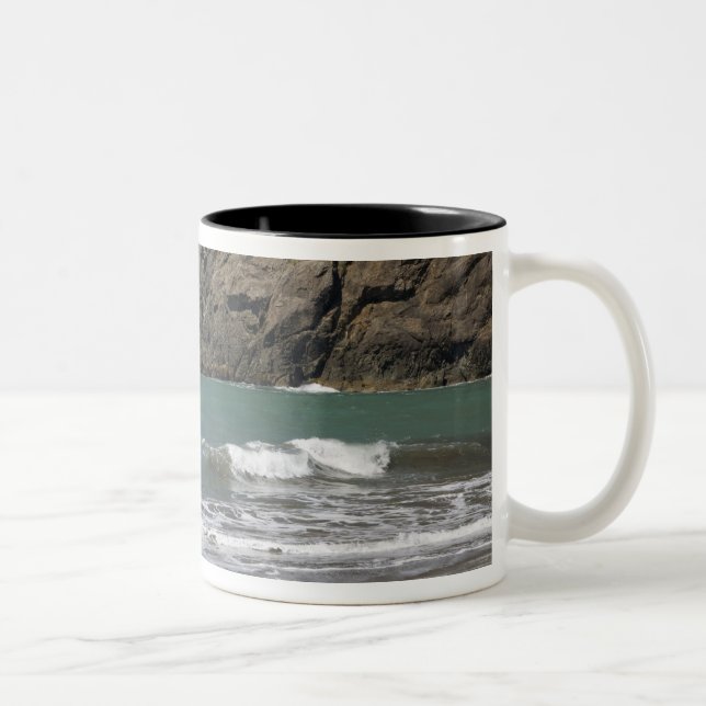Caneca De Café Em Dois Tons OR, Oregon Coast, Whaleshead Beach, South (Direita)