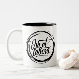 Caneca De Café Em Dois Tons Ora et labora