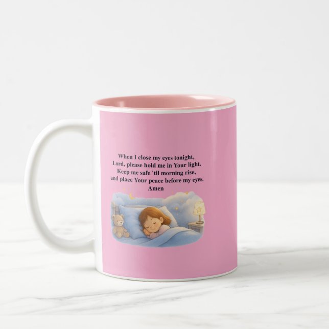 Caneca De Café Em Dois Tons Oração das Crianças (Esquerda)