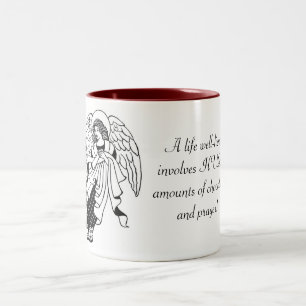 Caneca De Café Em Dois Tons Oração e chocolate