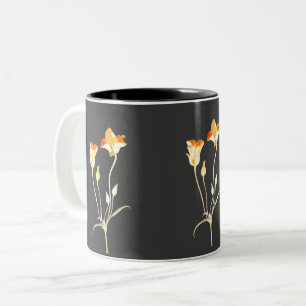 Caneca De Café Em Dois Tons Orange Mariposa Tulip