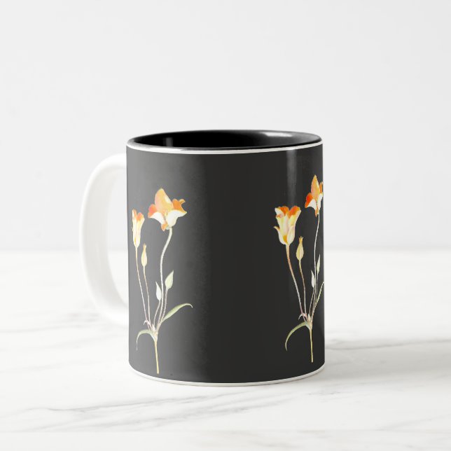 Caneca De Café Em Dois Tons Orange Mariposa Tulip (Frente Esquerda)