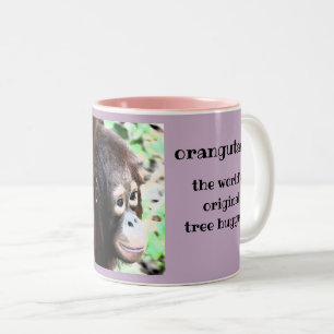 Caneca De Café Em Dois Tons Orangotango