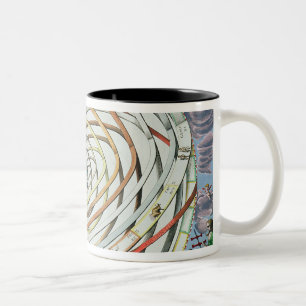 Caneca De Café Em Dois Tons Órbitas planetárias