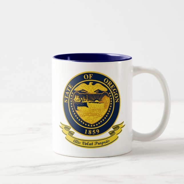 Caneca De Café Em Dois Tons Oregon Seal (Direita)