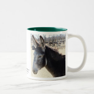 Caneca De Café Em Dois Tons Orelhas peludos grandes - salvamento animal do