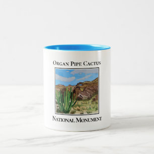 Caneca De Café Em Dois Tons Organ Pipe Cactus, Monumento Nacional, Arizona