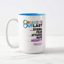 Caneca De Café Em Dois Tons Organize to Outlast Mug
