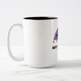 CANECA DE CAFÉ EM DOIS TONS ORGULHO ARCO-ÍRIS MEU LOCAL SEGURO LGBTQ 450 ML