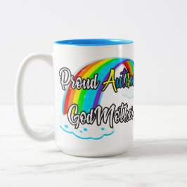 Caneca De Café Em Dois Tons Orgulho Autismo Madrinha quebra-cabeça Pastel