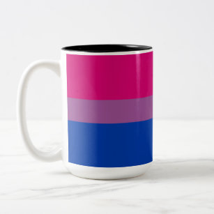 Caneca De Café Em Dois Tons Orgulho Bissexual (Bandeira Bi)