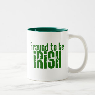 Caneca De Café Em Dois Tons Orgulho de ser irlandês