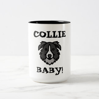 Caneca De Café Em Dois Tons Orgulho do Amante de Border Collie Design de Cacho
