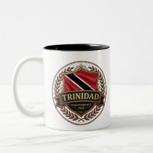 Caneca De Café Em Dois Tons Orgulho do Caribe Brasão da Herança de Trinidad