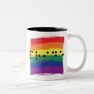 Caneca De Café Em Dois Tons Orgulho em Braille