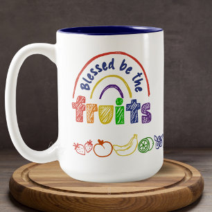 Caneca De Café Em Dois Tons Orgulho gay Fruta Arco-Íris