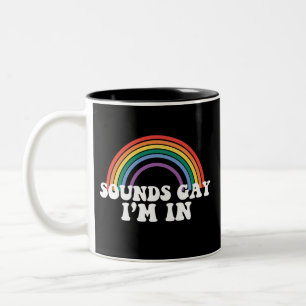 Caneca De Café Em Dois Tons Orgulho Gay Sons LGBT Orgulho Gay Eu Estou Na Chuv