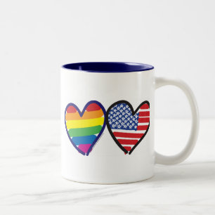 CANECA DE CAFÉ EM DOIS TONS ORGULHO GAY USA
