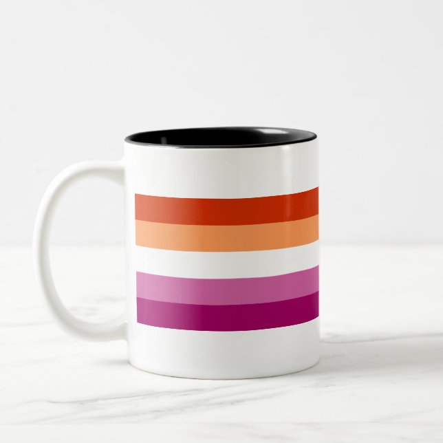 Caneca De Café Em Dois Tons Orgulho lésbico (Esquerda)