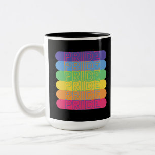 Caneca De Café Em Dois Tons Orgulho nas cores do arco-íris