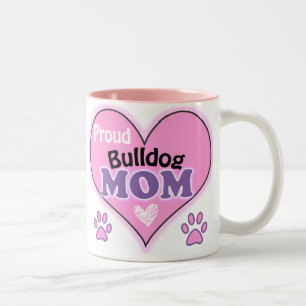 Caneca De Café Em Dois Tons Orgulhosa mãe Buldogue