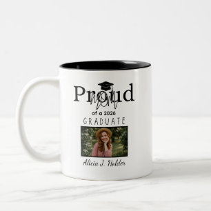 Caneca De Café Em Dois Tons Orgulhosa MÃE Graduada 2026 presente de formatura