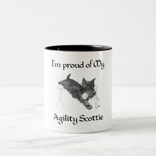 Caneca De Café Em Dois Tons Orgulhoso da Minha Agilidade Scottie