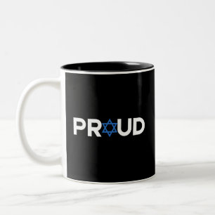 Caneca De Café Em Dois Tons Orgulhoso feriado judeu hebraico orgulhoso judeu r
