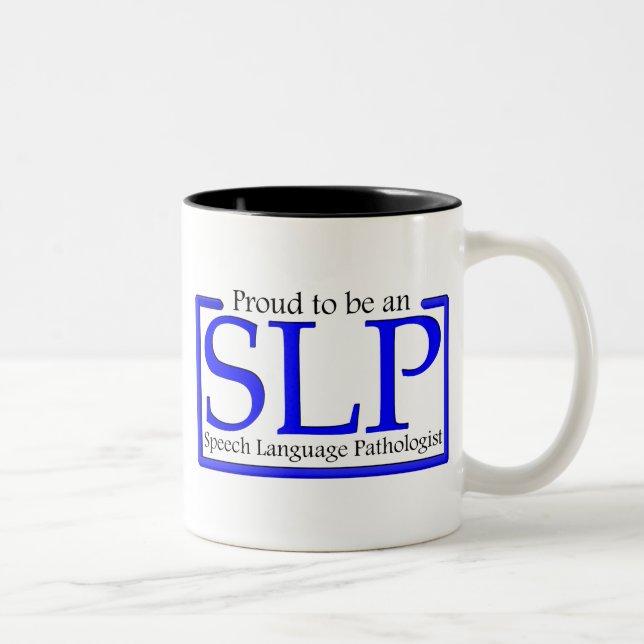 Caneca De Café Em Dois Tons Orgulhoso ser um SLP (Direita)