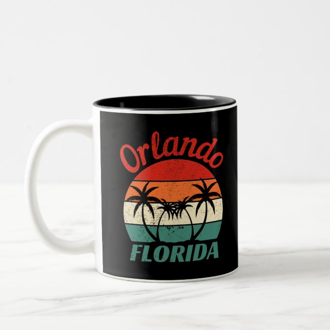 Caneca De Café Em Dois Tons Orlando Florida (Esquerda)