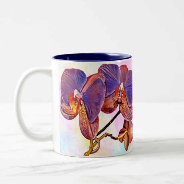 Caneca De Café Em Dois Tons orquídea violeta e âmbar (Esquerda)
