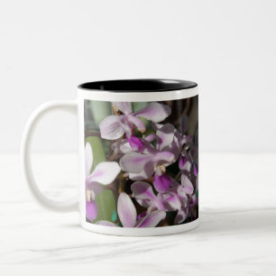 Caneca De Café Em Dois Tons orquídeas miniatura