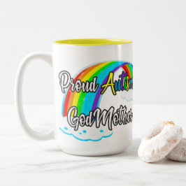 Caneca De Café Em Dois Tons Orud Autism GodMãe