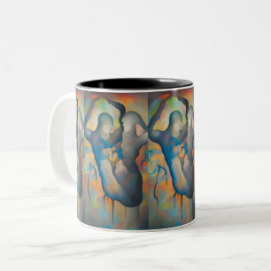 Caneca De Café Em Dois Tons Os almas gêmeos