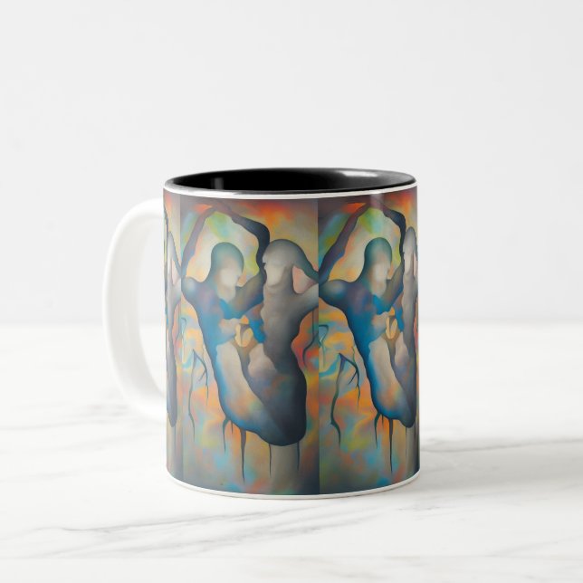 Caneca De Café Em Dois Tons Os almas gêmeos (Frente Esquerda)