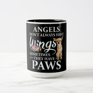 Caneca De Café Em Dois Tons Os anjos nem sempre têm as asas Chihuahua Lover