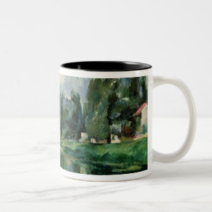 Caneca De Café Em Dois Tons Os bancos do Marne em Creteil, c.1888