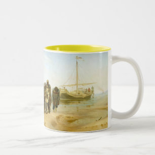 Caneca De Café Em Dois Tons Os barqueiro no Volga, 1870-73