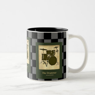 Caneca De Café Em Dois Tons os bateristas.
