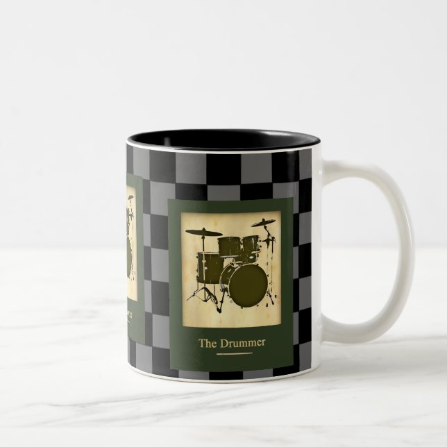 Caneca De Café Em Dois Tons os bateristas. (Direita)