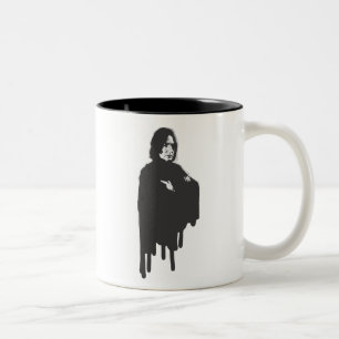 Caneca De Café Em Dois Tons Os braços de Severus Snape cruzaram o B-W