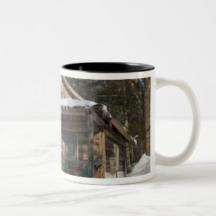 Caneca De Café Em Dois Tons Os cabines do pequeno Lyford Pond da AMC