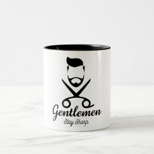 Caneca De Café Em Dois Tons Os cavalheiros permanecem afiados