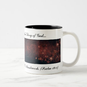Caneca De Café Em Dois Tons Os céus declaram a glória do deus…