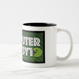 Caneca De Café Em Dois Tons Os cientistas de computador têm mordidelas do