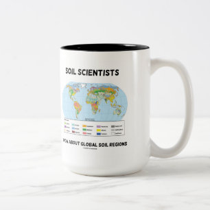 Caneca De Café Em Dois Tons Os cientistas do solo sabem sobre regiões globais